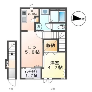 ヴィヴァレスIV【2階】の間取り