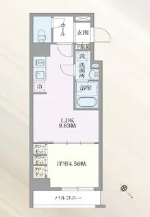 ベルエスパス箱崎【3階】の間取り