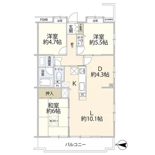 ナイスアーバン船堀(0004632)【7階】の間取り