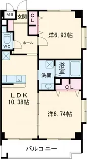スカイプレイスIII【2階】の間取り