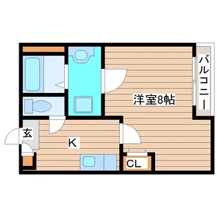クレフラスト東仙台駅南【1階】の間取り