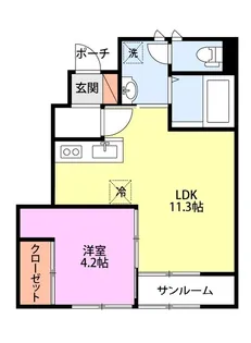 イロンデールメゾン【1階】の間取り