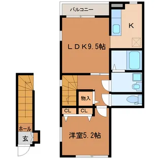 ベルディンII【2階】の間取り