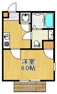神奈川県横浜市港北区篠原東1【アパート】の間取り