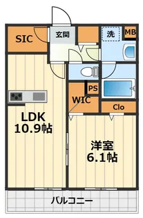 クオリアガーデン千人町【1階】の間取り
