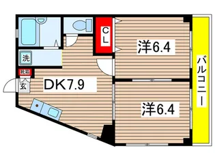 パレスミユキ10番館【2階】の間取り