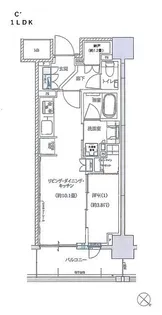 Brillia月島四丁目【7階】の間取り