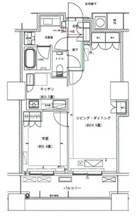 ザ・パークハウス西新宿タワー60【4階】の間取り