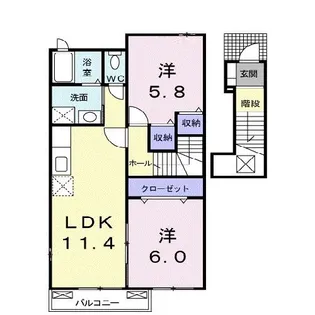エンゼルパークIII【2階】の間取り
