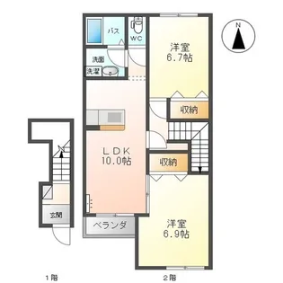 サニーハウス【2階】の間取り