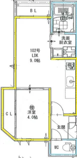 熊本県熊本市西区花園3【アパート】の間取り