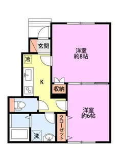 新潟県新潟市東区中山7【アパート】の間取り