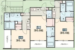 東京都昭島市緑町4【アパート】の間取り