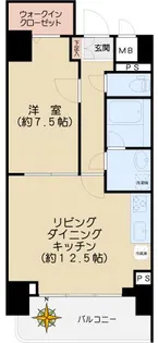 グラシーナ文京【8階】の間取り