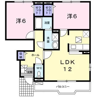 ロザージュ【1階】の間取り