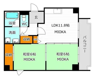 メゾンド・クレイヨン【3階】の間取り