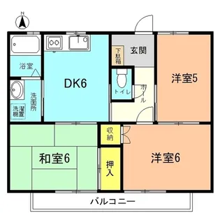 飯塚ハイツII【2階】の間取り