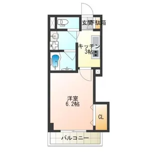 みおつくし岸里II【6階】の間取り