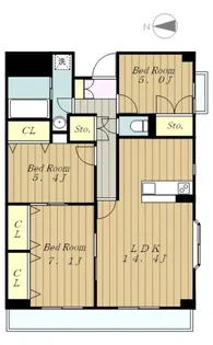 ヒルズかさやまアンシェント【2階】の間取り