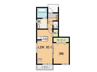 ドリームハウスK A棟【1階】の間取り