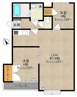 エスポワールタグチ1991【4階】の間取り