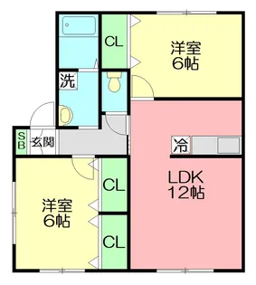 メゾンラスティング【2階】の間取り