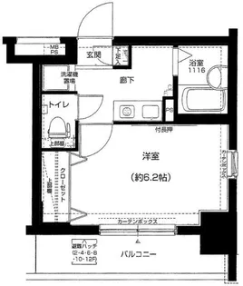 メインステージ門前仲町【4階】の間取り