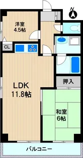 モリス川崎【11階】の間取り