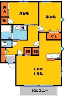 ニューメゾンドクレールB【2階】の間取り