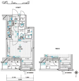 メインステージ錦糸町アヴァンセ【3階】の間取り