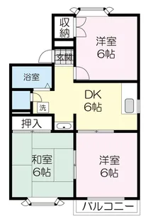 ヒルズボヌールA【2階】の間取り
