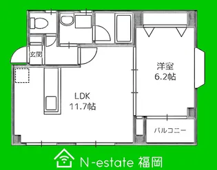 シャンボール小戸【1階】の間取り