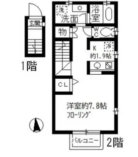 プルミエ葛西 B棟【2階】の間取り