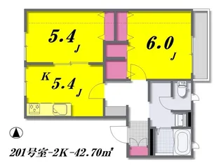 アン アベニュー A【2階】の間取り