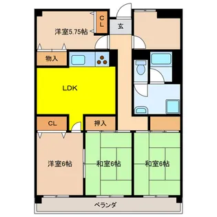 リバーサイド鎌倉【4階】の間取り