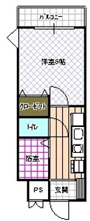 ヒルサイド香里【3階】の間取り