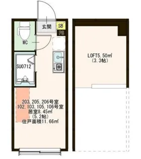ハーモニーテラス上板橋【1階】の間取り