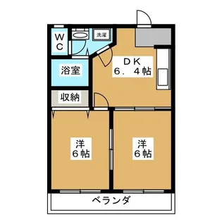 ハイツ常念C【2階】の間取り