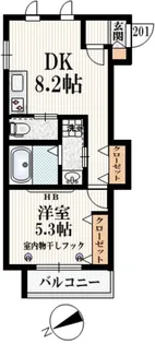 ラプラス四谷【2階】の間取り