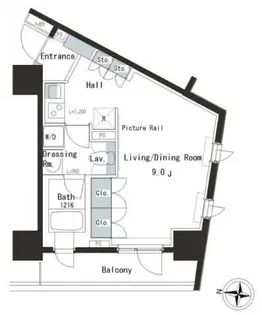 パークアクシス本郷の杜【9階】の間取り