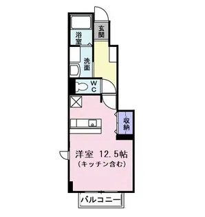 シンシア壱番館【1階】の間取り