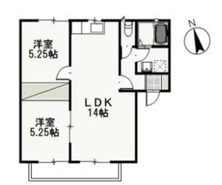 パインパレス E【2階】の間取り