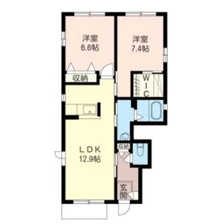 グリーンヒルズ2【1階】の間取り