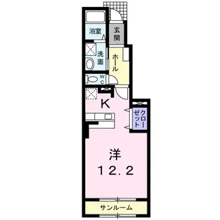 フルーヴ宮町【1階】の間取り