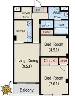 メゾンシャルマン【3階】の間取り