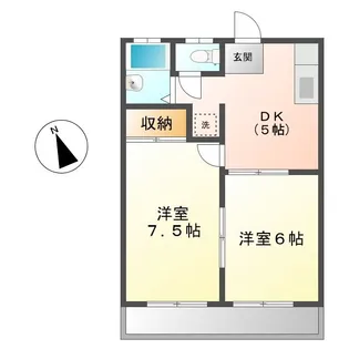 サンハイツ桂【2階】の間取り