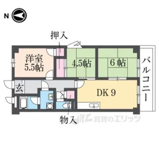 FONTAINE東園田【6階】の間取り