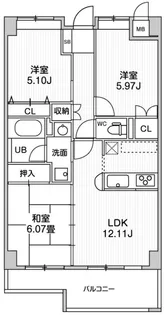 コスモリード本厚木【01】【9階】の間取り