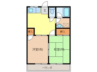 コーポウィンドミル【1階】の間取り