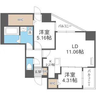 WELLZ N5【9階】の間取り